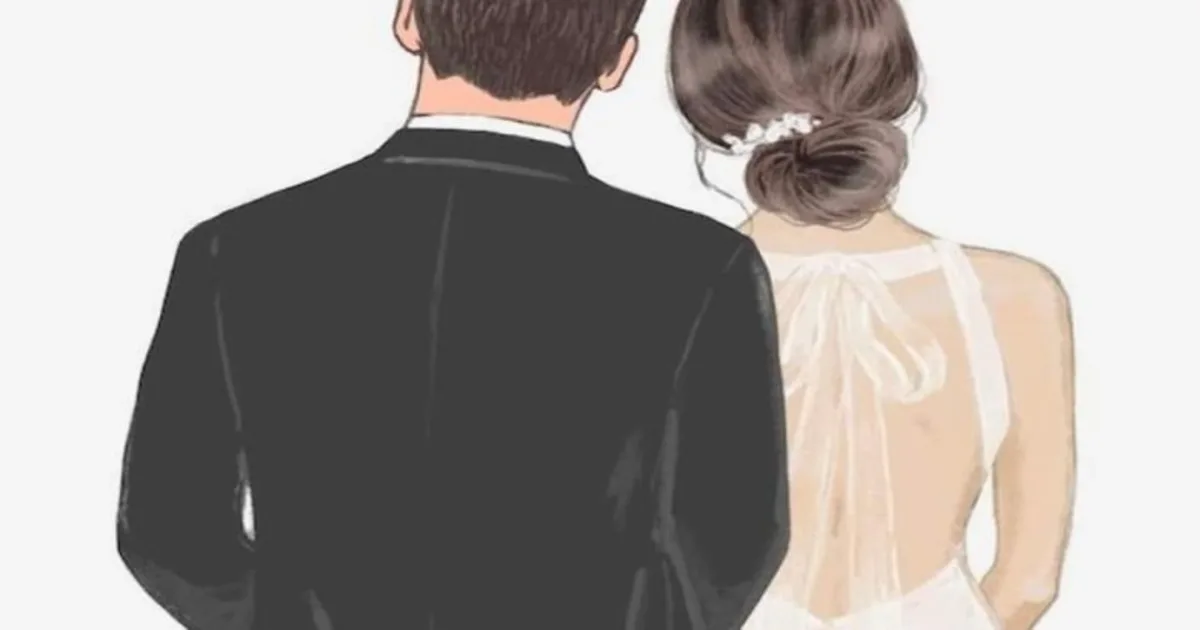 الزواج العرفي عند محامي للمطلقه عريس وعروسة يقفان معًا في إطار رسمي داخل مصر وخلفهما إشارات قانونية بسيطة توضح أهمية صياغة عقد زواج عرفي صحيح وحماية الحقوق.