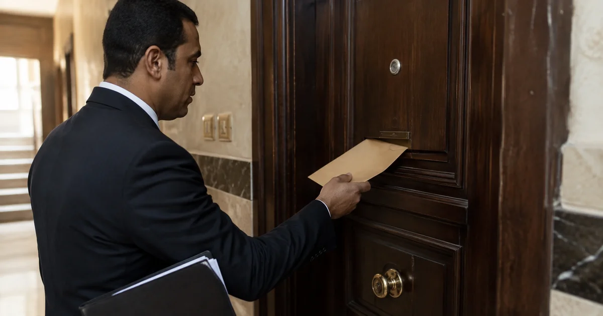 محضر ينفذ إجراءات إعلان إنذار الطاعة في موطن الزوجة