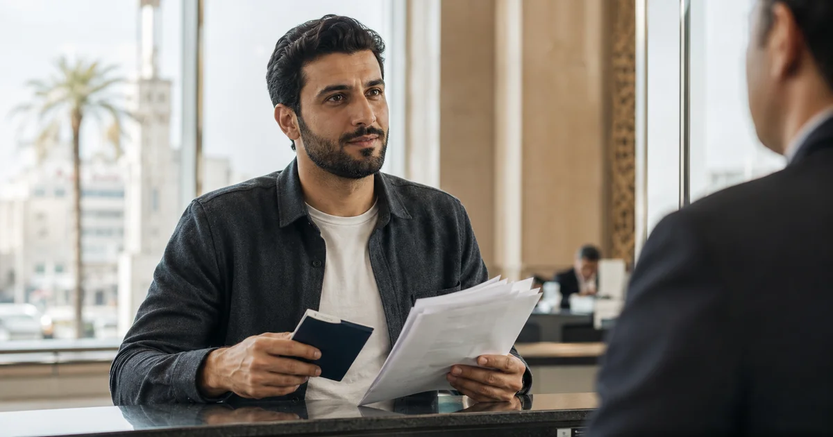 سوري يقدم جواز السفر ومستندات الإقامة في مصر أمام جهة مختصة