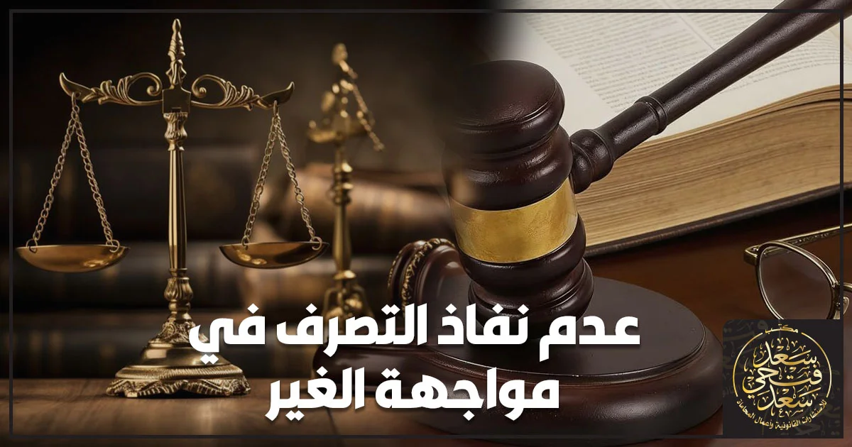 عدم نفاذ التصرف في مواجهة الغير والفرق بينه وبين البطلان في القانون المصري
