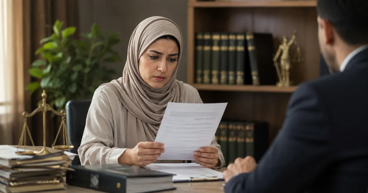 مراجعة الزوجة لإعلان إنذار الطاعة للتحقق من صحة إجراءات الإعلان