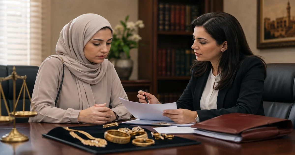 محامية تراجع مستندات وشبكة ذهبية لتحديد إمكانية استرداد الشبكة بعد الخلع