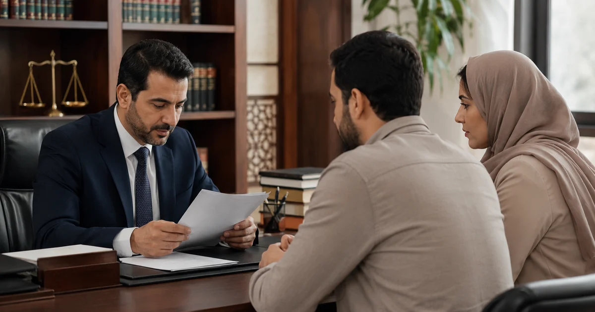 محام يراجع إنذار الطاعة والاعتراض لتحديد الإجراء القانوني المناسب بين الزوجين
