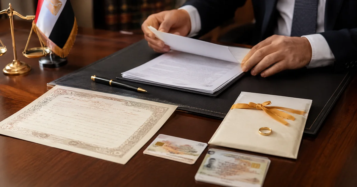 وثيقة الزواج ومستندات الهوية وملف دعوى الخلع لغير المسلمين
