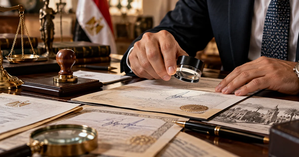 فحص التوقيعات والمحررات المتنازع عليها في قضايا التزوير بمصر
