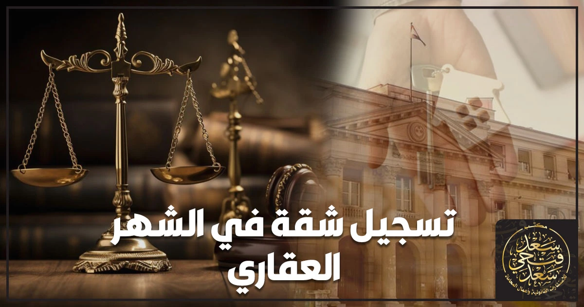 تسجيل شقة في الشهر العقاري تسجيل شقة في الشهر العقاري في مصر مع إبراز خطوات التقديم والأوراق المطلوبة وتفادي الأخطاء الشائعة لضمان تثبيت الملكية قانونيا.