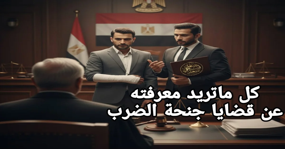 جنحة الضرب في مصر مع توضيح مراحل القضية والدفوع العملية ومتى تقضي المحكمة بالبراءة وفق القانون المصري.
