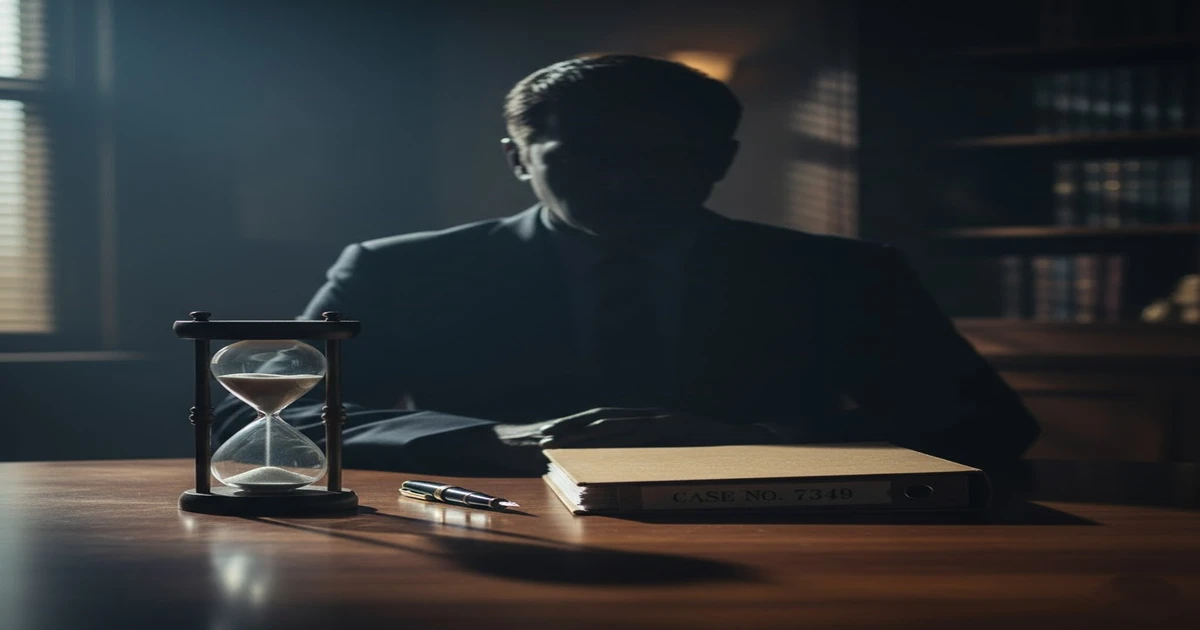 ملف قضية جنائية على مكتب محام في صورة تعبر عن أهمية اختيار محامي جنائي متخصص