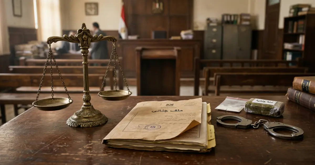 ملفات قانونية داخل جهة تحقيق مصرية تعبر عن أزمة قانونية مرتبطة بطلب الافراج بكفالة مخدرات.