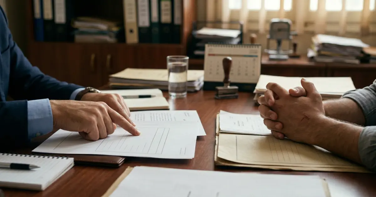 مراجعة قانونية لمستندات مرتبطة بحالة تحليل مخدرات ايجابي داخل مكتب محاماة في مصر.