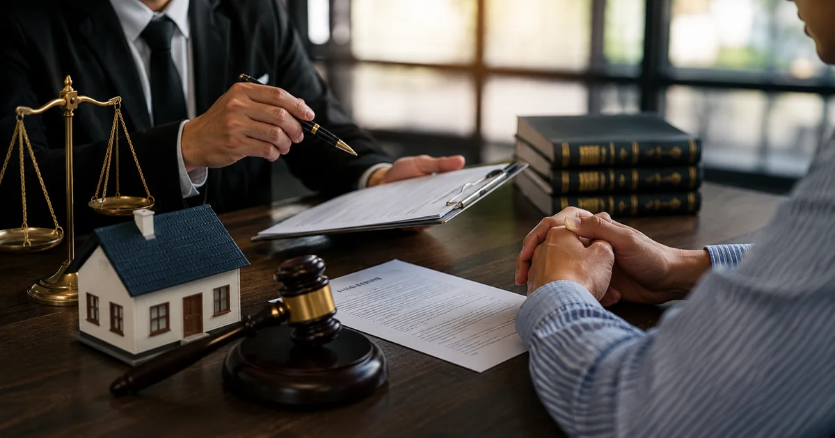مالك ومستأجر داخل مكتب محاماة يناقشان مشكلة التأجير من الباطن بدون إذن المالك والإجراءات القانونية المناسبة في مصر.