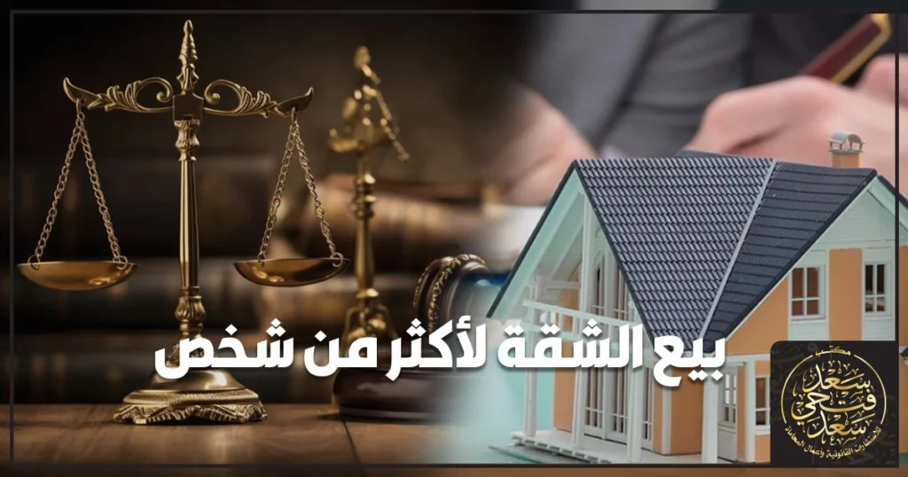 نزاع قانوني بسبب بيع الشقة لأكثر من شخص وظهور أكثر من عقد بيع لنفس الوحدة السكنية.