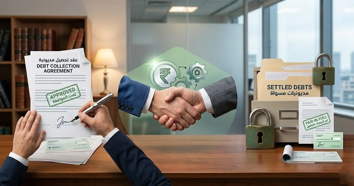عقد تحصيل مديونية شركة موثق بالمستندات القانونية لاسترداد المستحقات المالية من العميل المماطل في مصر