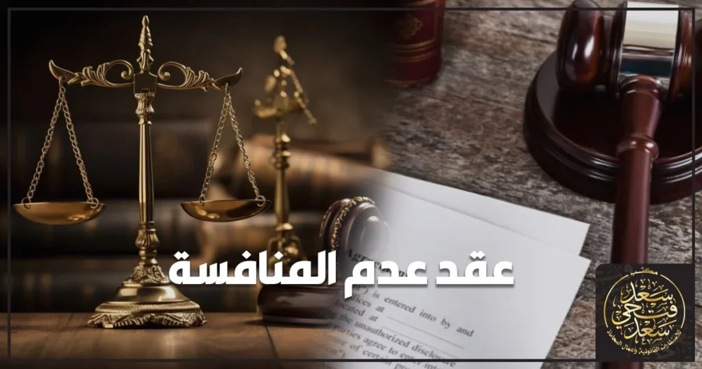 صورة واقعية توضح مراجعة عقد عدم المنافسة داخل بيئة عمل مهنية، وتناسب مقالًا قانونيًا عن حماية الشركات من المنافسة غير المشروعة واستغلال العملاء والأسرار التجارية.