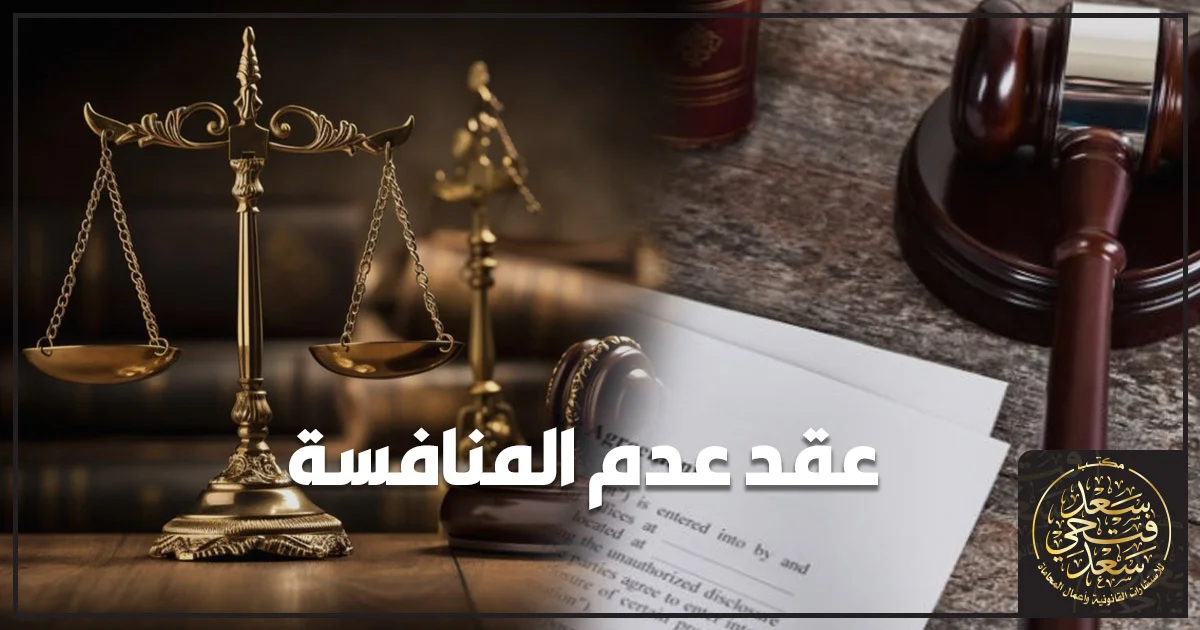 صورة واقعية توضح مراجعة عقد عدم المنافسة داخل بيئة عمل مهنية، وتناسب مقالًا قانونيًا عن حماية الشركات من المنافسة غير المشروعة واستغلال العملاء والأسرار التجارية.
