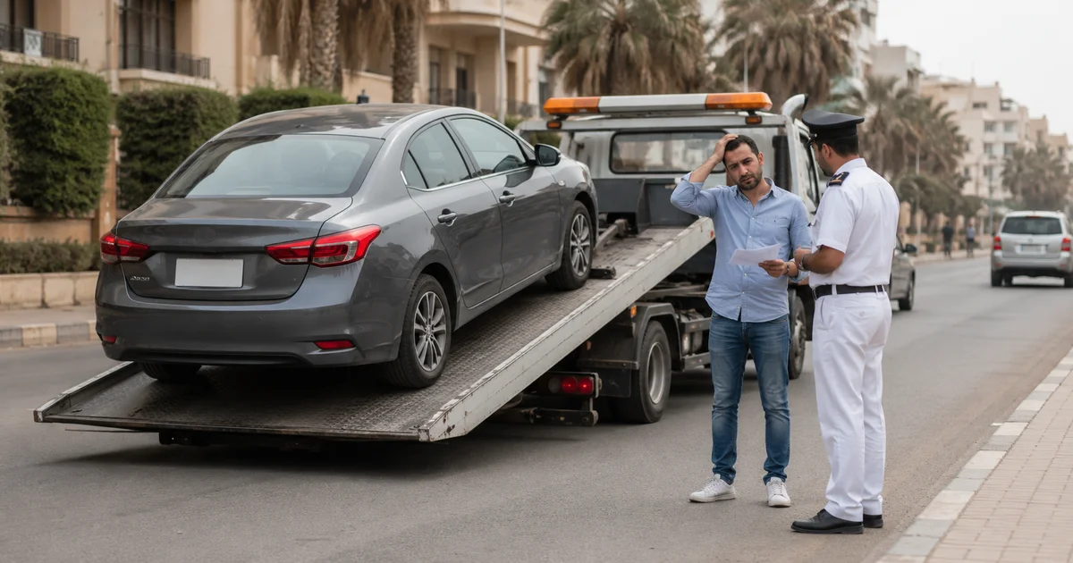 حجز السيارة في المرور ورفعها بالونش أثناء مراجعة أوراق المركبة