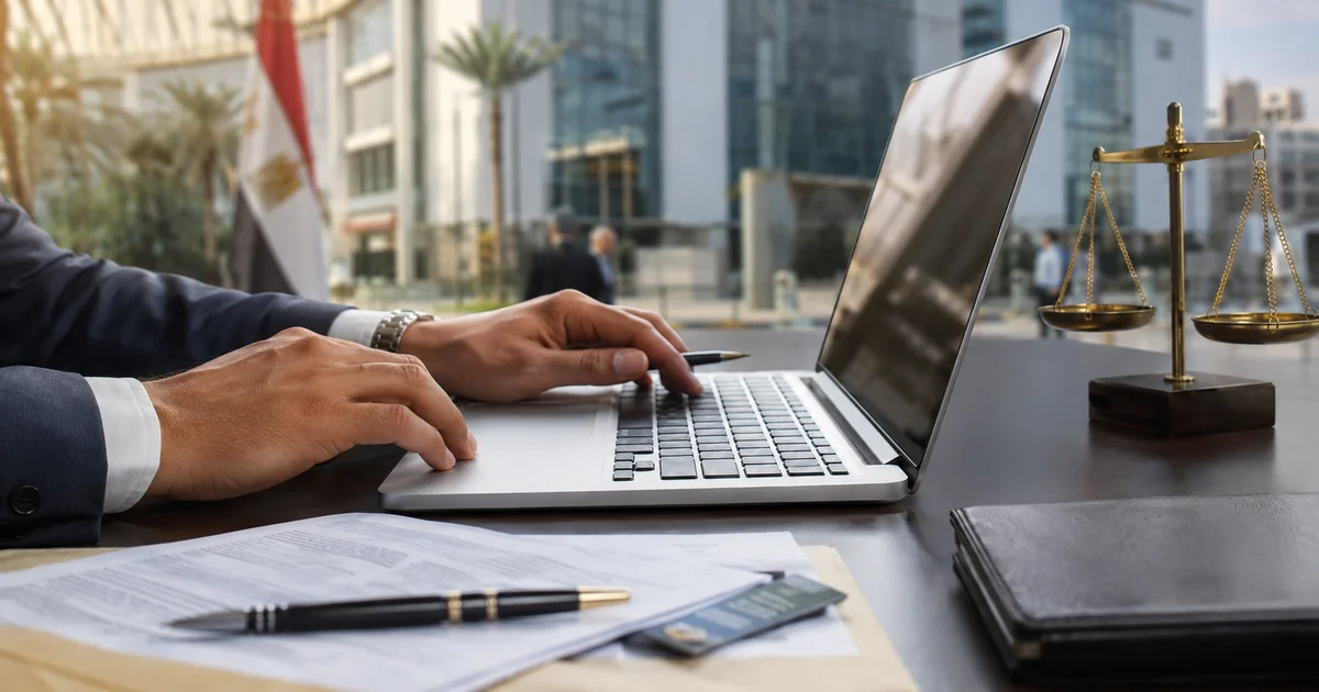تقديم شكوى إلكترونية للهيئة العامة للرقابة المالية عبر الكمبيوتر مع المستندات وميزان العدالة.