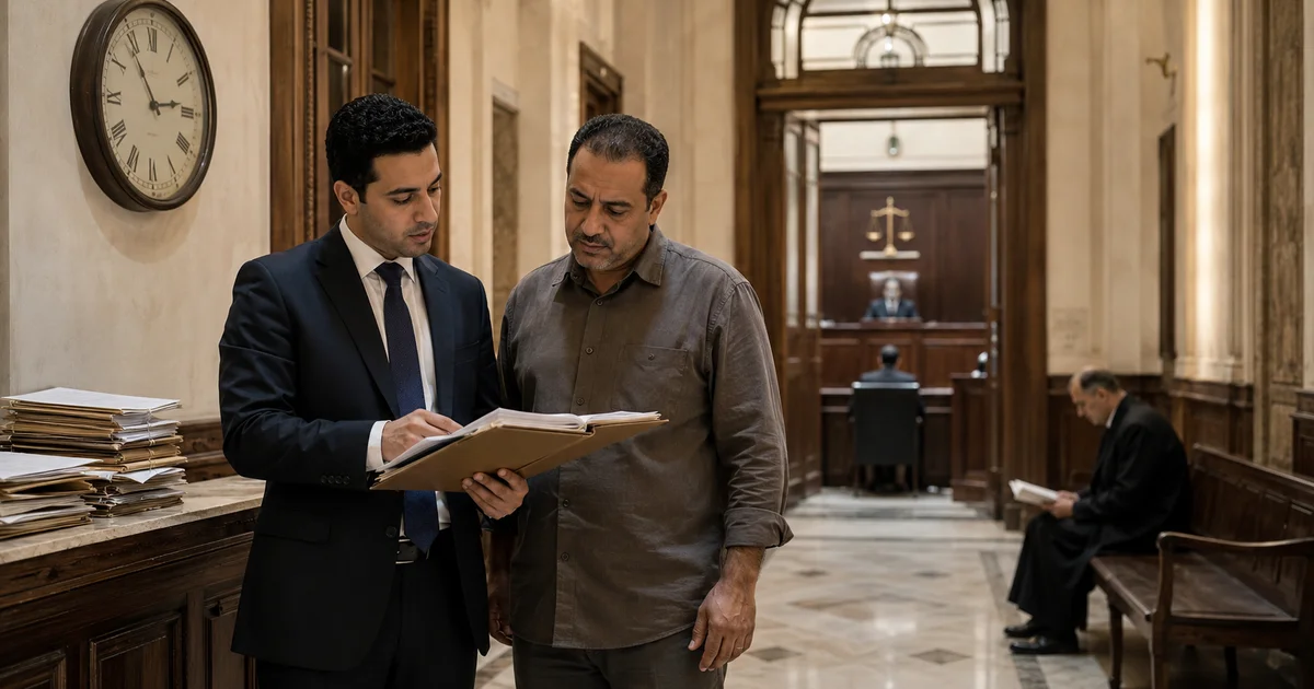 مراجعة ملف استئناف حكم اعتراض على انذار طاعة داخل محكمة الأسرة.