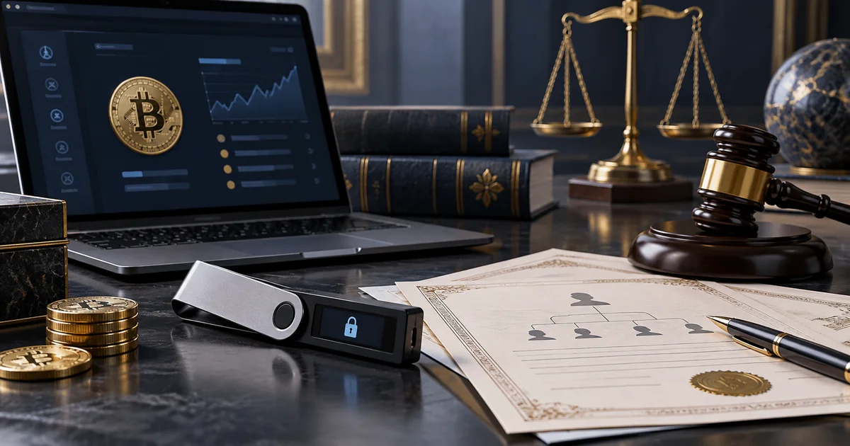 Hardware Wallet وبيانات المحفظة الرقمية ضمن أدلة إثبات ملكية البيتكوين للمورث