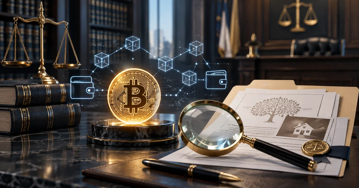 فحص Wallet Address وTXID والمستندات لإثبات علاقة محفظة البيتكوين بالمورث