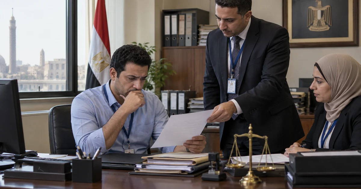 موظف يراجع إجراءات التظلم من نتيجة تحليل المخدرات داخل جهة العمل
