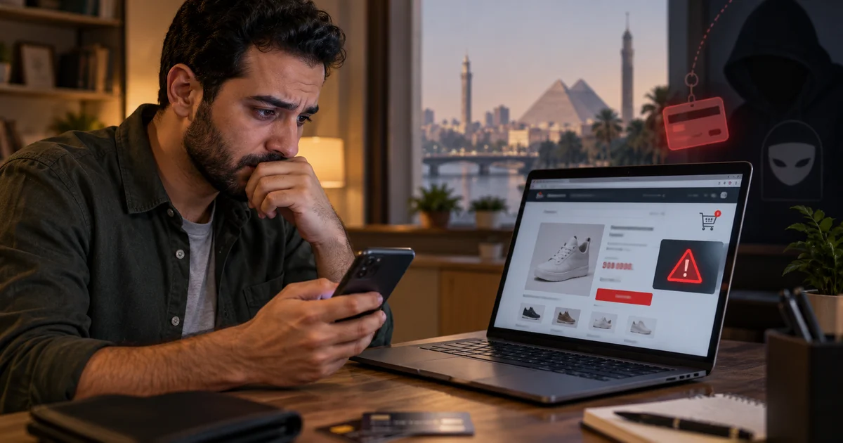 النصب الإلكتروني عبر متجر أو صفحة وهمية على الإنترنت