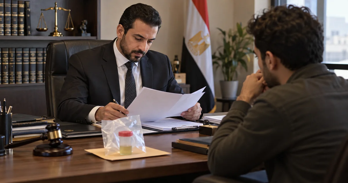 التظلم من نتيجة تحليل المخدرات ومراجعة المستندات القانونية مع المحامي