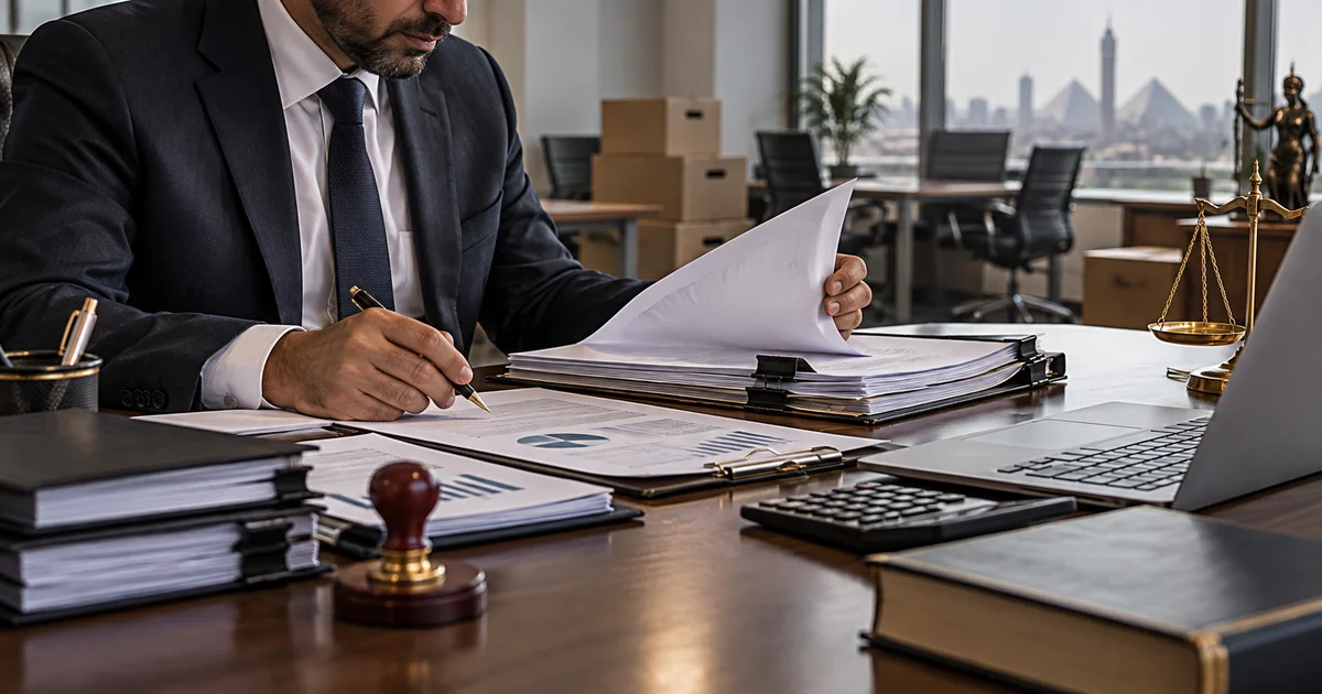 حل الشركة وتصفيتها من خلال مراجعة المصفي للملفات والأموال والالتزامات
