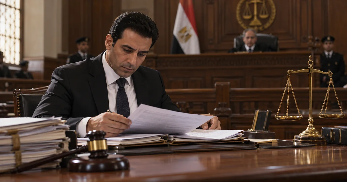 محامٍ يراجع محضر الضبط وتوقيت القبض والإذن داخل المحكمة
